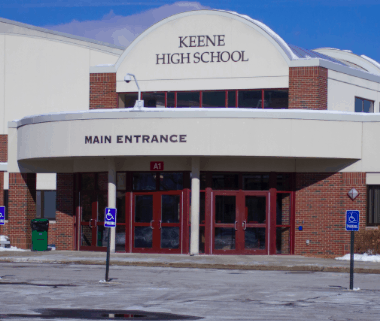 The front of Keene High School