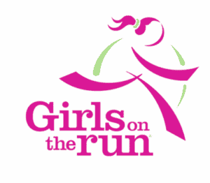 The pink logo for Girls on the Run