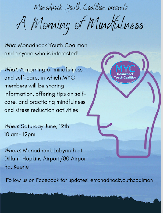 Mindfulness blue poster for MYC